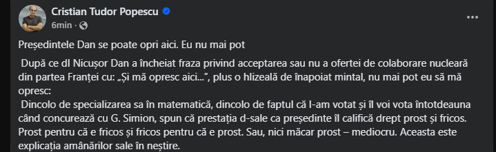 CTP: "his performance as president qualifies him as stupid and cowardly"