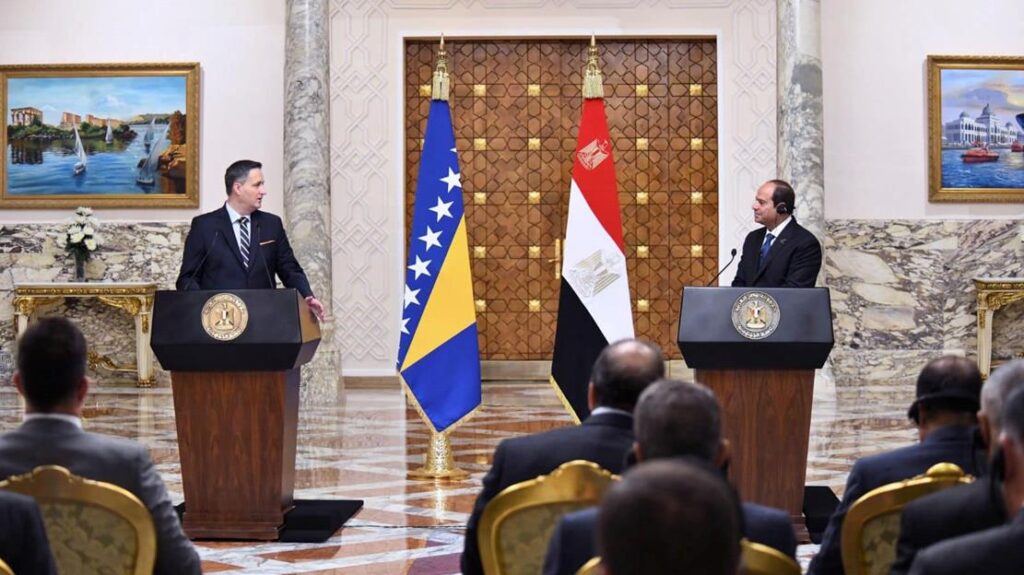 President El- Sisi at joint press conf. with Bosnia & Herzegovina president