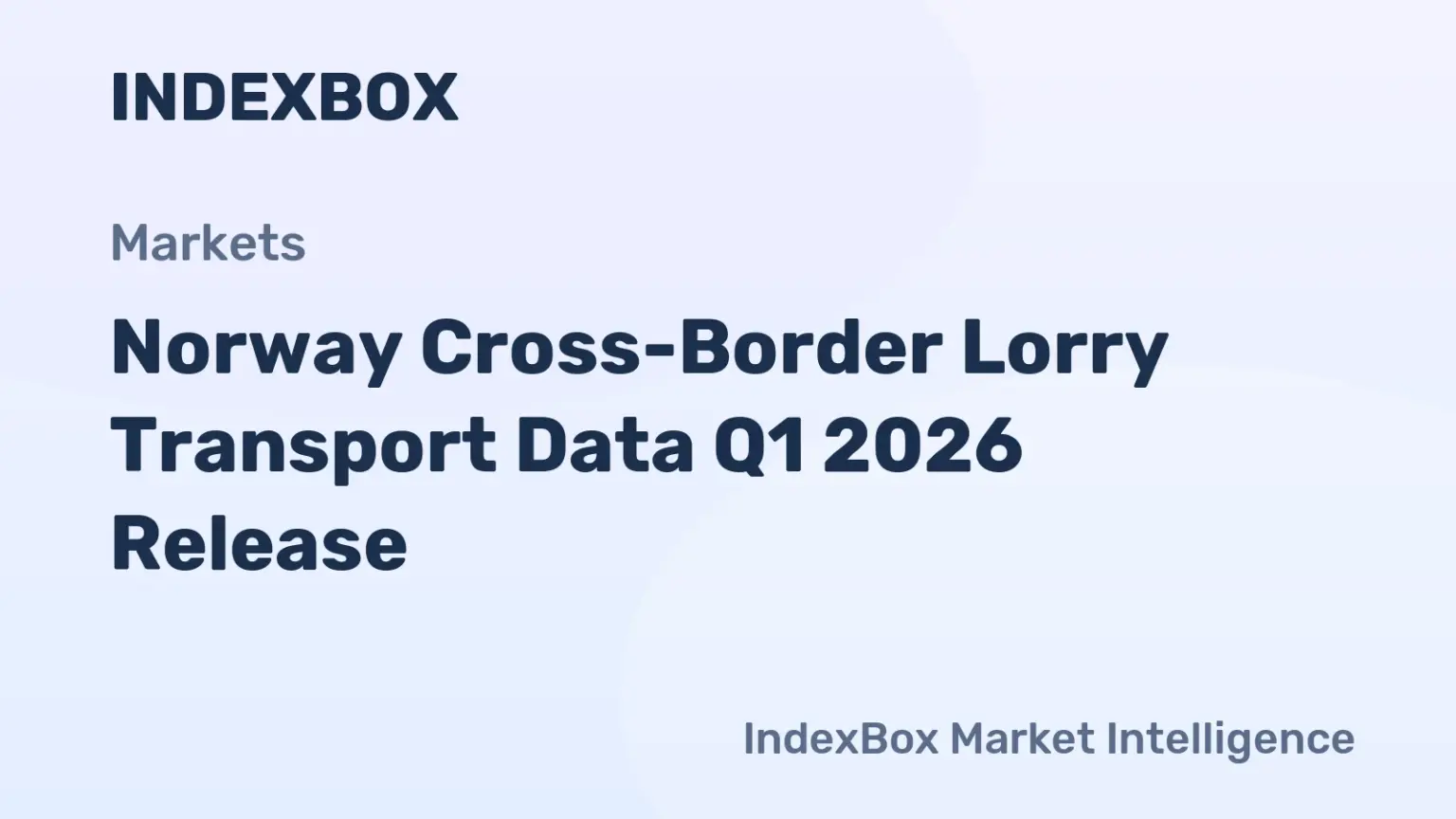 Statistics Norway to Release Q1 2026 Cross-Border Lorry Transport Data on 8 May - News and Statistics