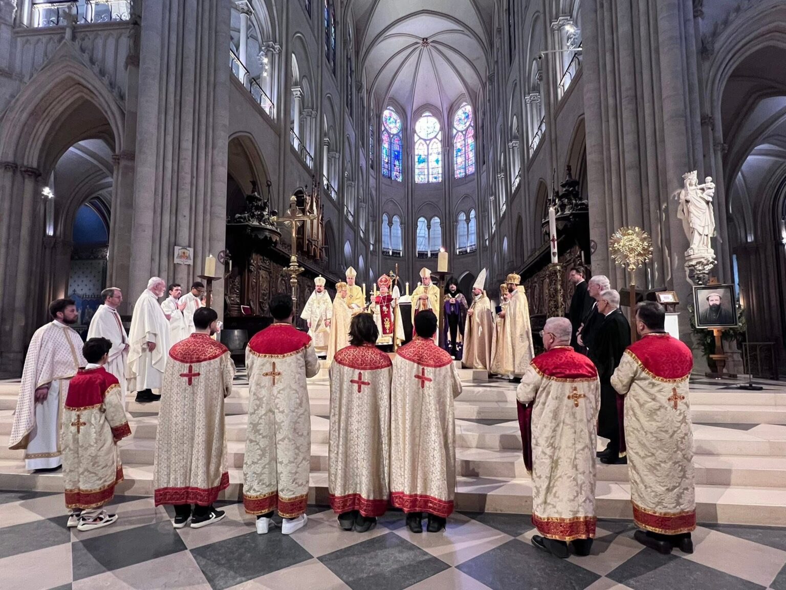 Armenian Genocide anniversary event at Notre Dame Cathedral in Paris