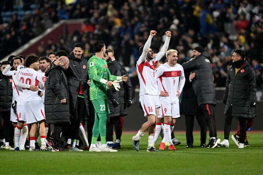 Turkey celebrate after the game