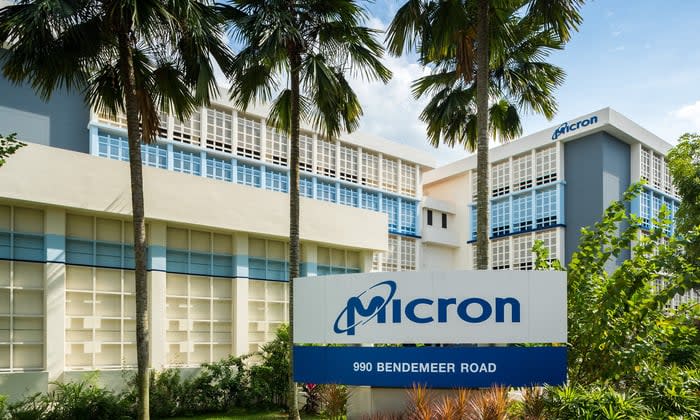 Micron Technology headquarters with sign out front.