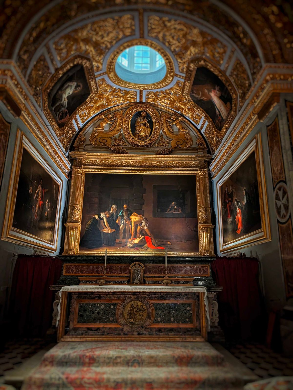 Caravaggio's The Beheading of St John the Baptist inside St John's Co-Catherdral 