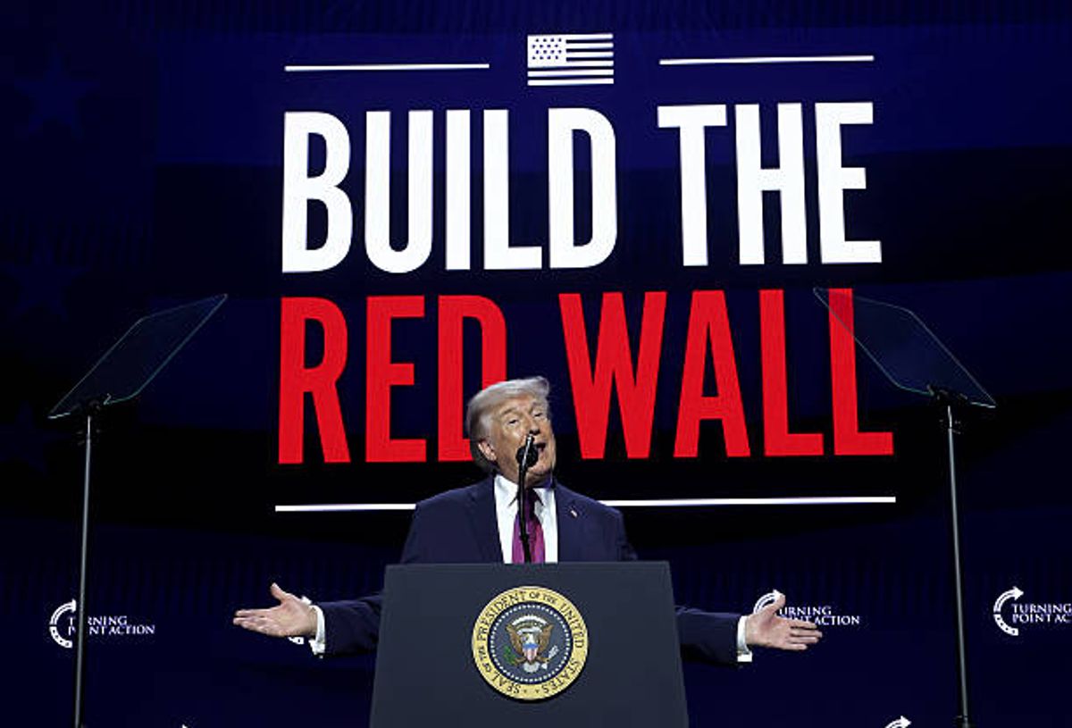 Trump spoke during a Turning Point USA's “Build the Red Wall” event