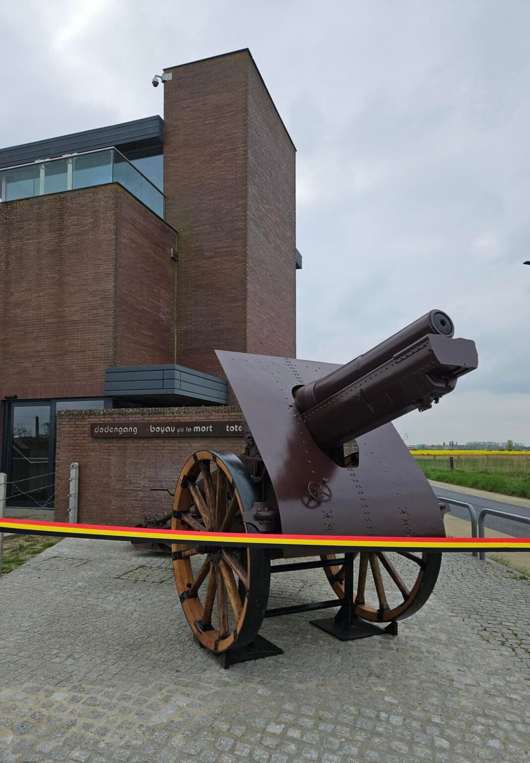 Unique WWI cannon used by the Belgian Army unveiled at Dodengang in Diksmuide