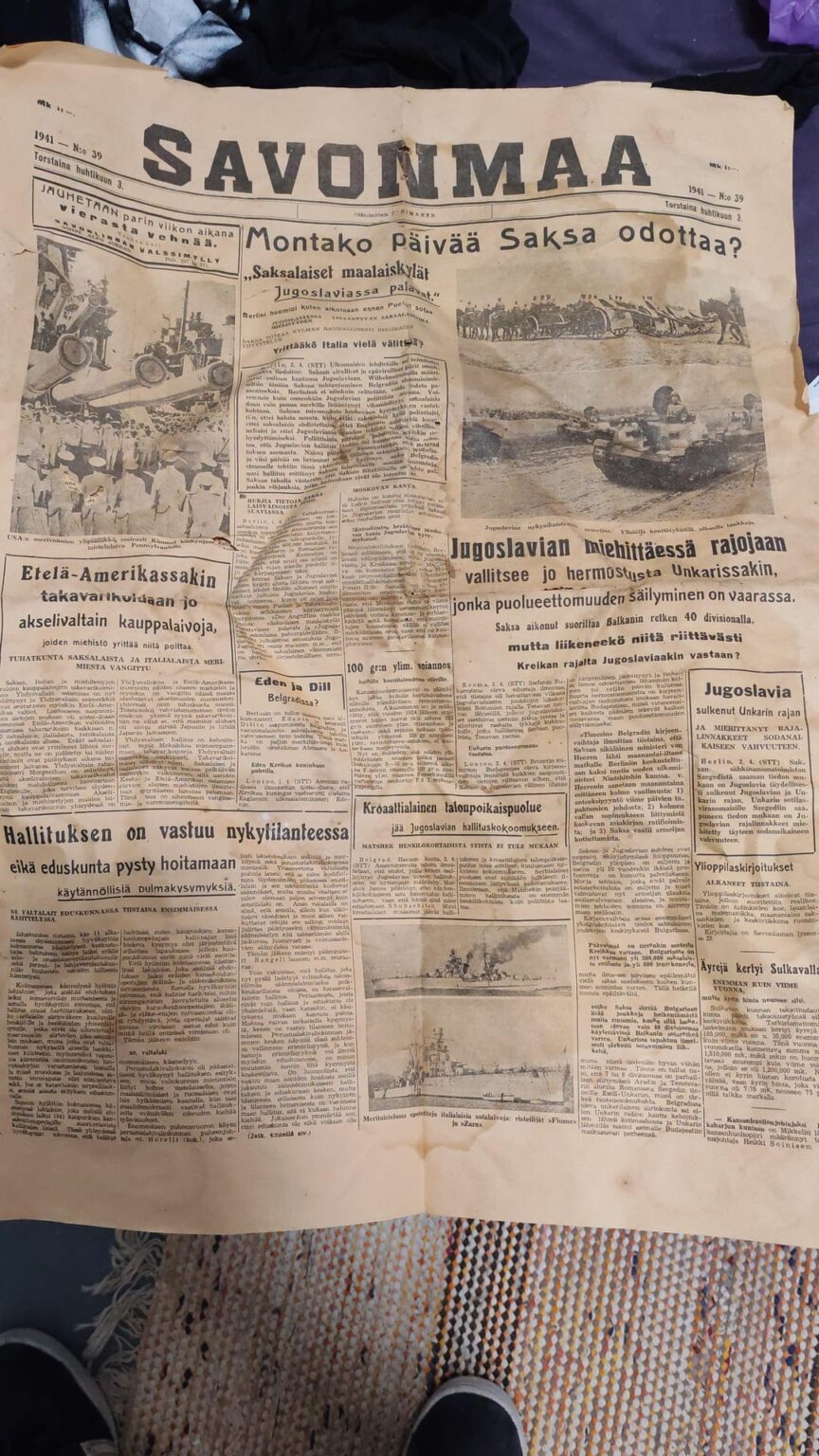 Found a hidden newspaper and a diary from my shed. The newspaper is dated april 3rd 1941
