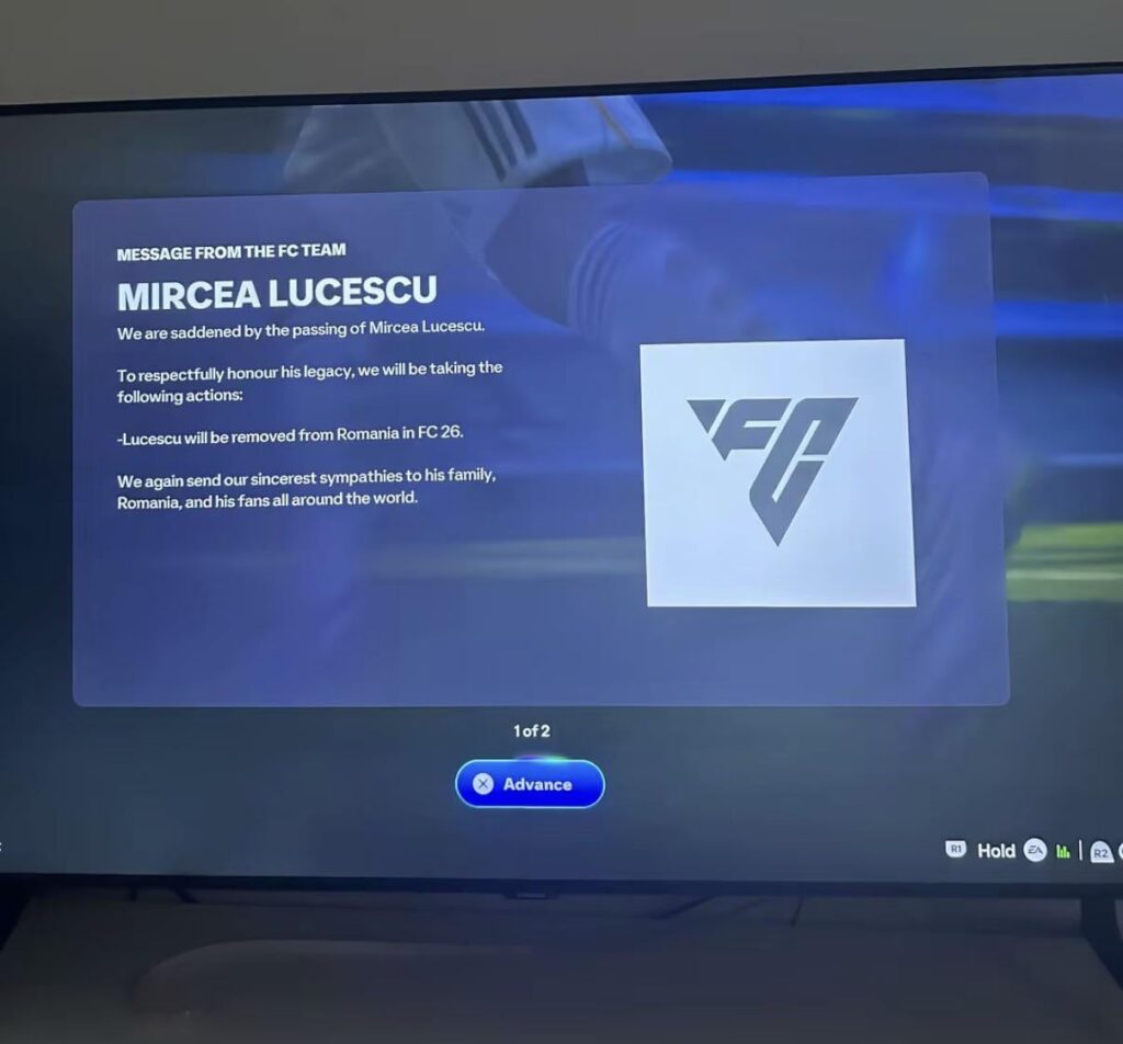 Message on FIFA after the death of Mircea Lucescu