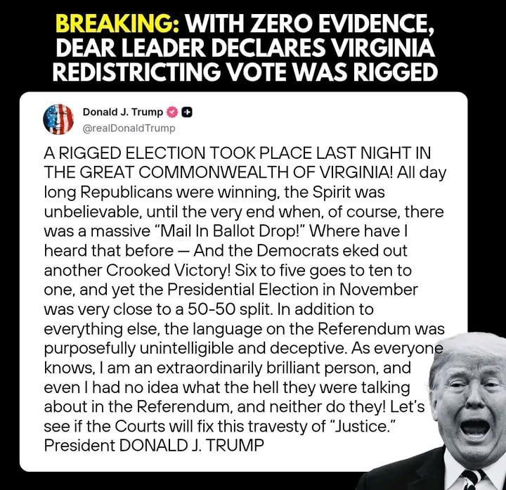 ⚠️BREAKING: Trump is crashing out again as his dreams of stealing the midterms slips away