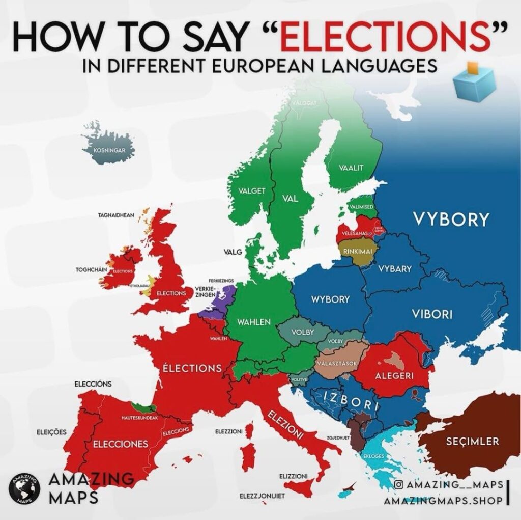 How to say elections in different european languages