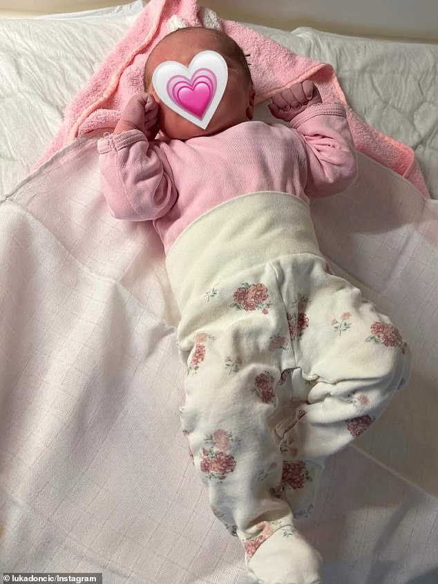 Doncic also flew back to Slovenia in December for the birth of his second daughter Olivia