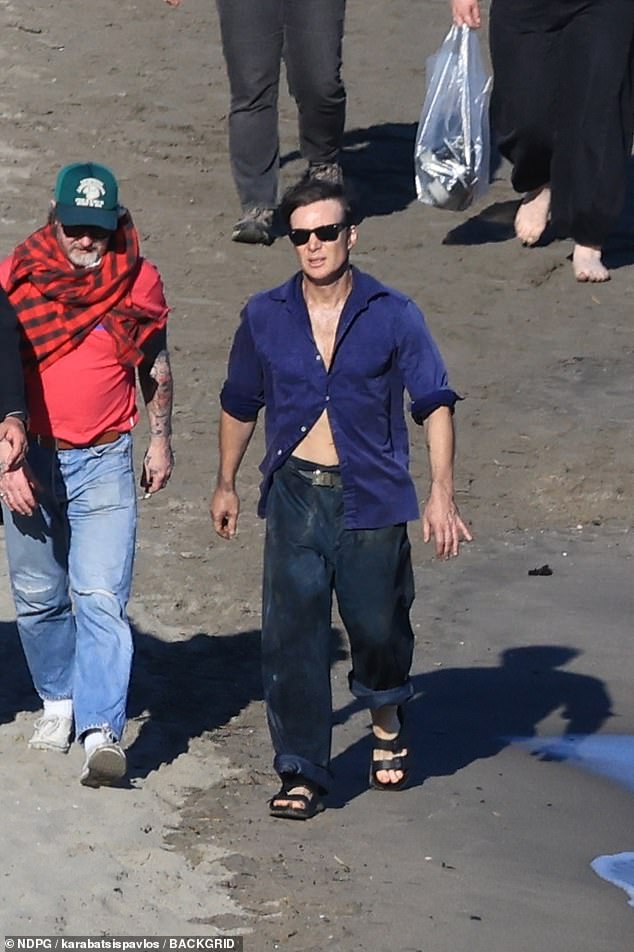 The Irish actor completed his look with black strappy sandals