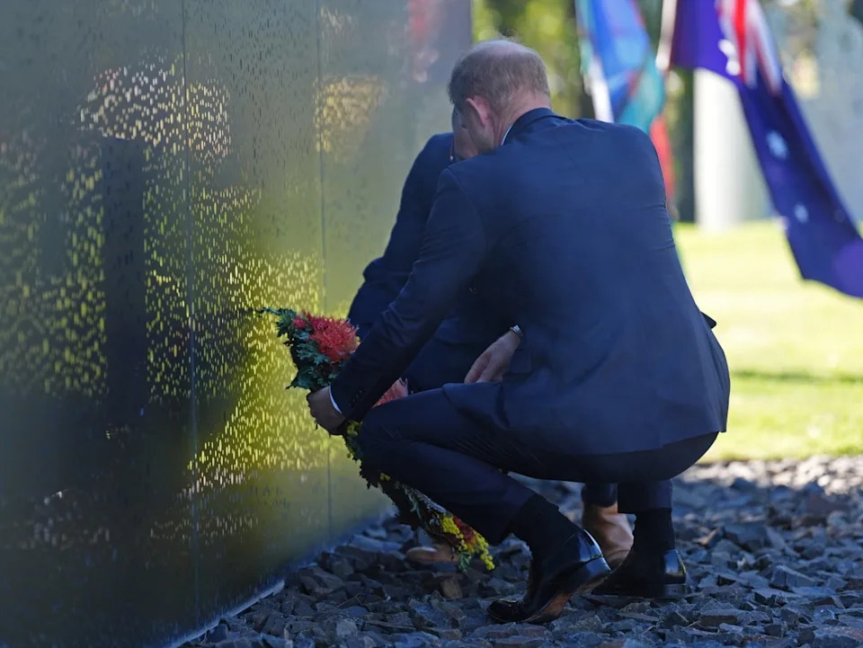 Harry laid a wreath during his visit to the museum (PA)