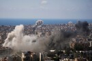 Smoke rises following several Israeli airstrikes in Beirut, Lebanon, Wednesday, April 8, 2026. (AP Photo/Hassan Ammar)