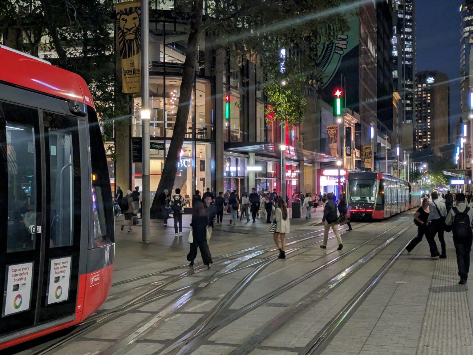Light rail stuck facing each other on the same rail