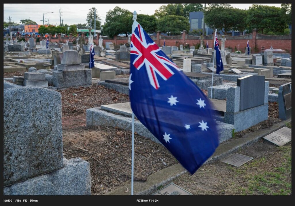 Anyone else's cemetery have hundreds of Aussie flags?
