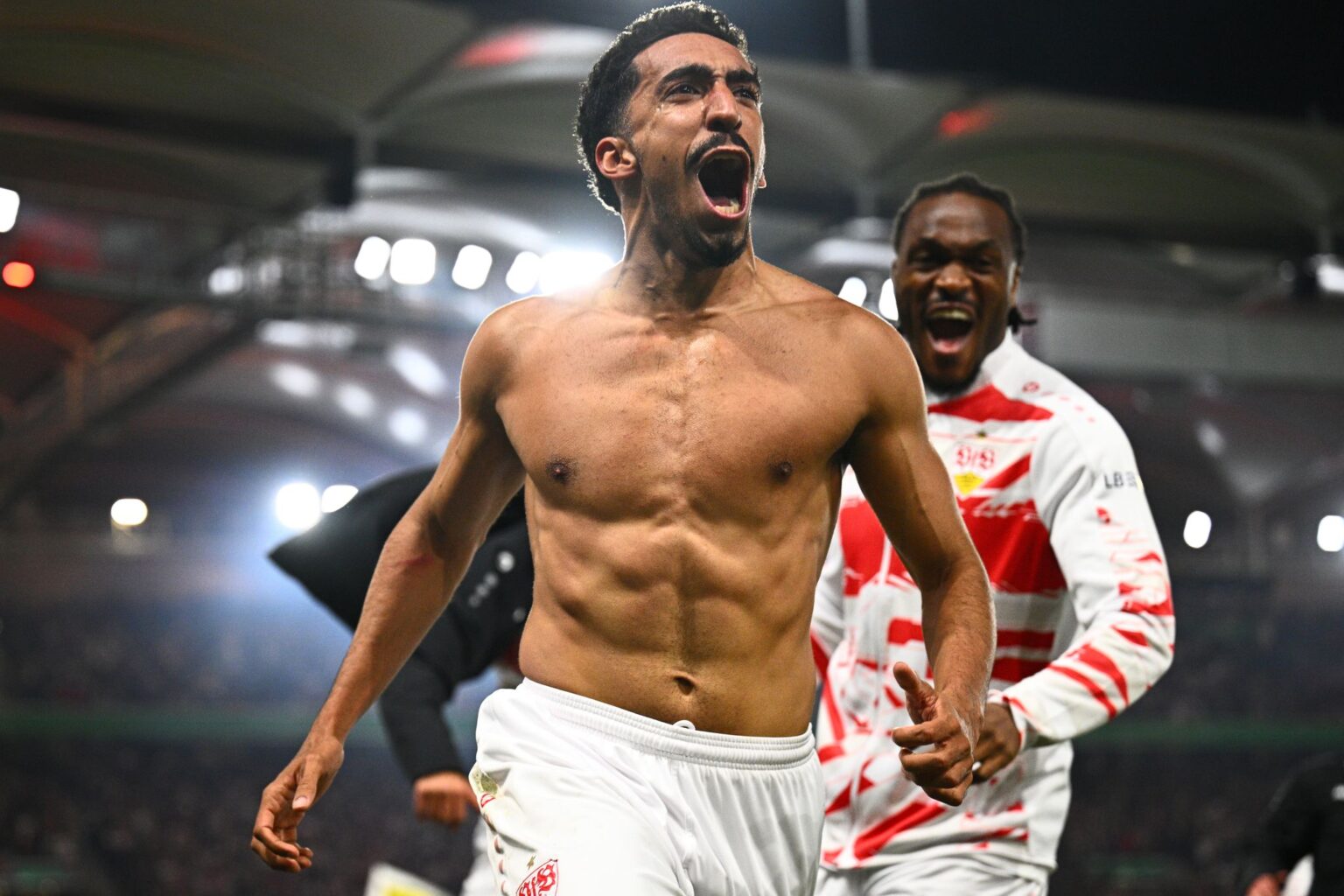 Last-gasp backheel goal sends Stuttgart past Freiburg to German Cup final against Bayern Last-gasp backheel goal sends Stuttgart past Freiburg to German Cup final against Bayern