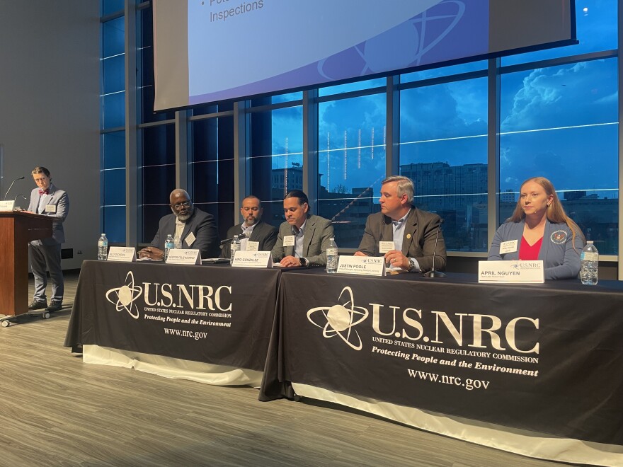April Nguyen (far right) leads the Nuclear Regulatory Commission's team inspecting Duane Arnold. She says one executive order aiming to "reduce unnecessary burdens" within the NRC will not impact the inspections of the plant.