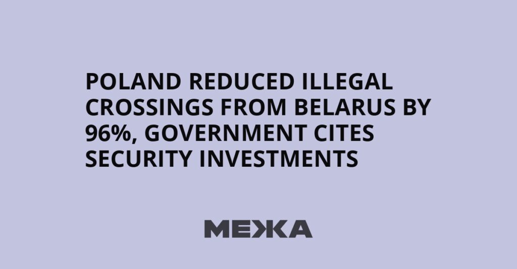 Poland reduced illegal crossings from Belarus by 96%, government cites security investments | Ukraine news