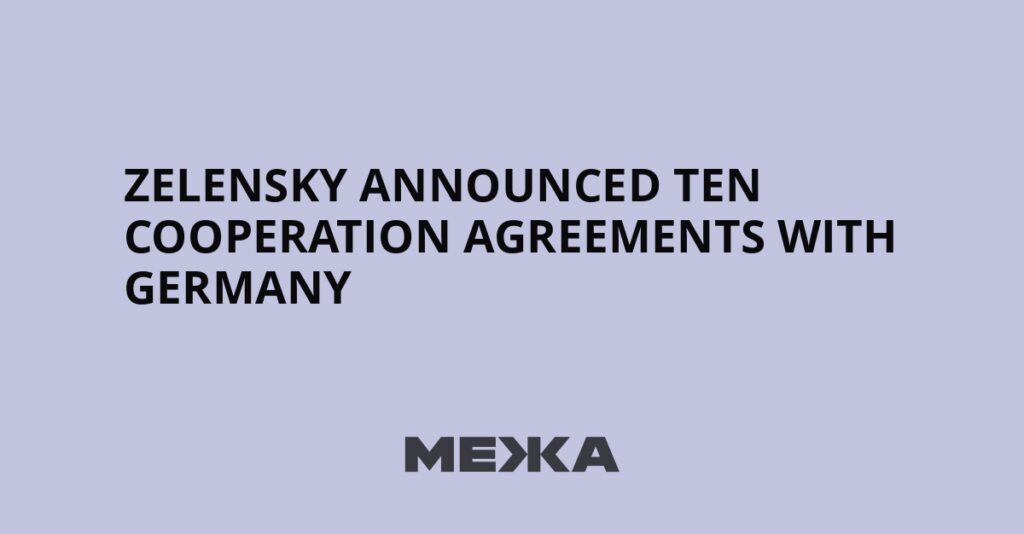 Zelensky announced ten cooperation agreements with Germany | Ukraine news