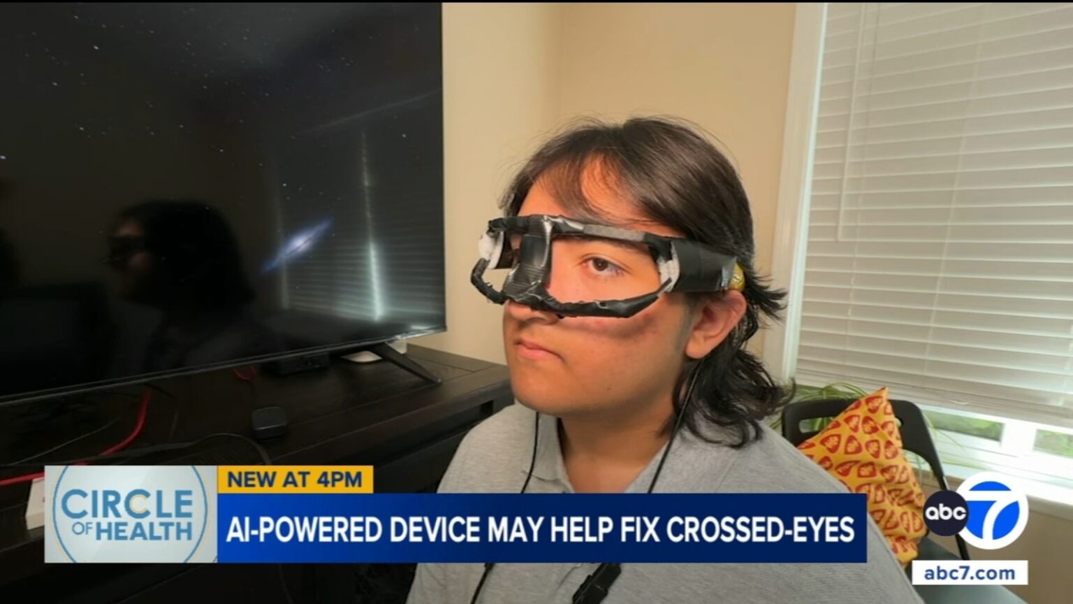 Cerritos teen invents AI-powered device to help detect and treat crossed eyes