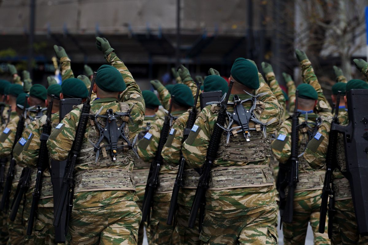 A unit of the Greek Special Forces during a parade