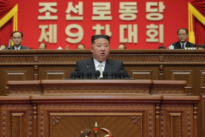 Kim Jong Un speaks at the Ninth Workers' Party of Korea Congress, Pyongyang, Feb. 19, 2026