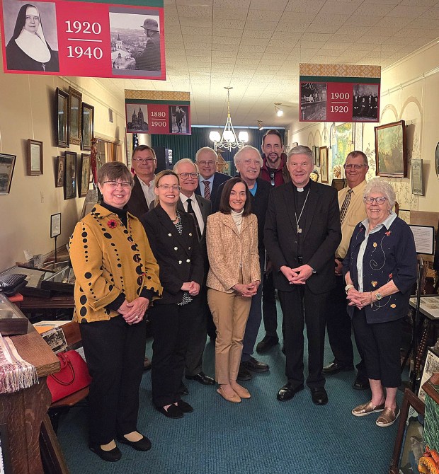 Archbishop Lionginas Virbalas of Lithuania visited the Lithuanian Heritage Museum in Shenandoah on April 21, 2026. RON DEVLIN/STAFF PHOTO