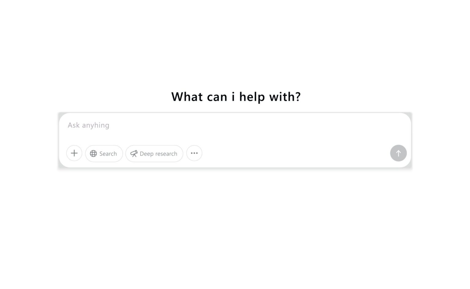 AI prompt field asking: What can I help with?