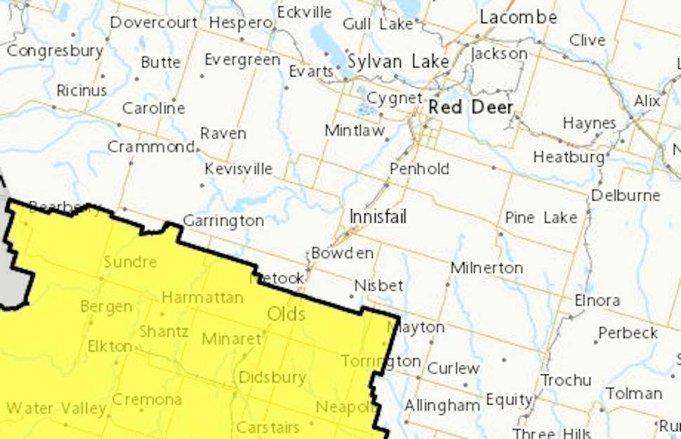Environment Canada warns of freezing drizzle near Sundre and Olds - CentralAlbertaOnline.com