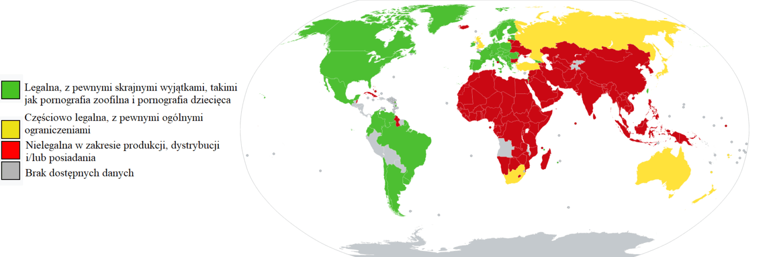 Legality of pornography around the world
