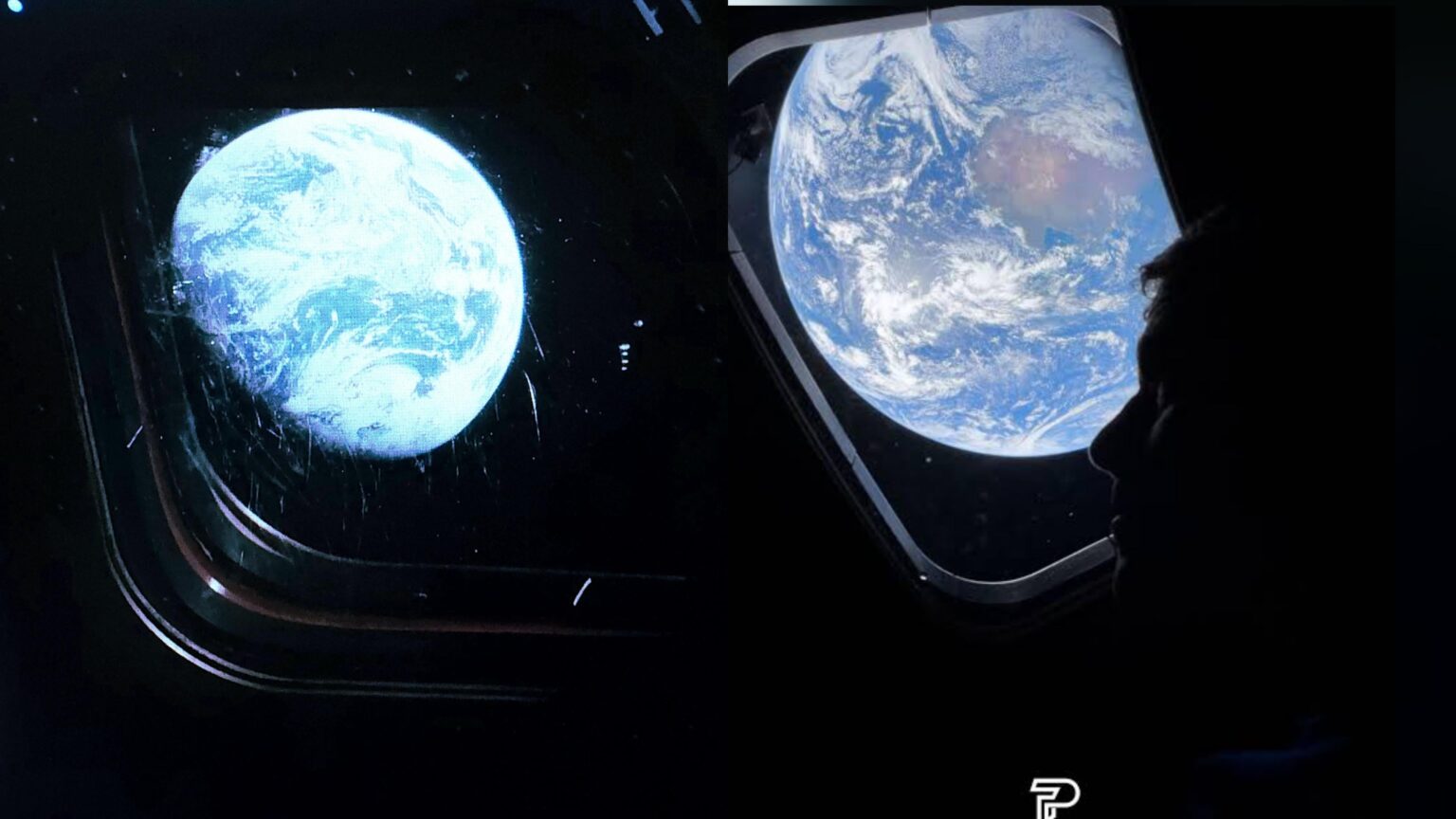 Scene from 'For all mankind' alongside the reality on Artemis II