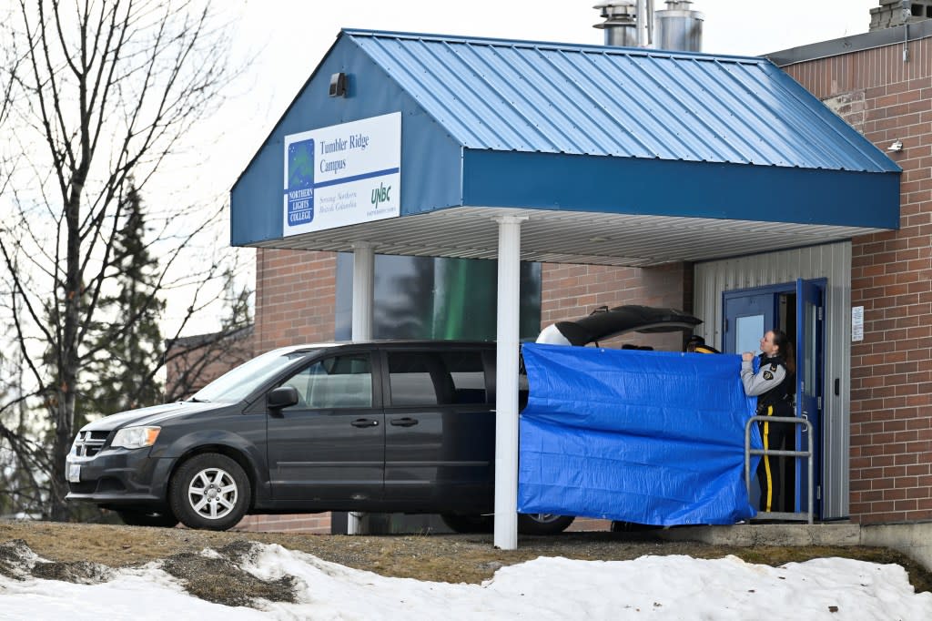 Tumbler Ridge Secondary School in British Columbia, where Rootselaar opened fire. REUTERS