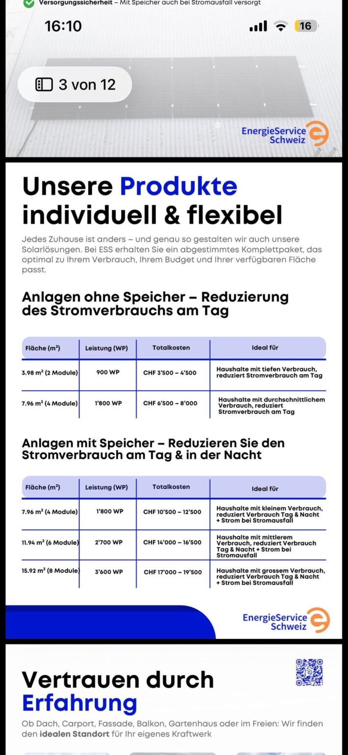 Does anyone know if ESS EnergieService Schweiz and its products are legit?