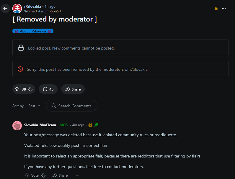 The post about generational poverty should not have been deleted just because of bad flair