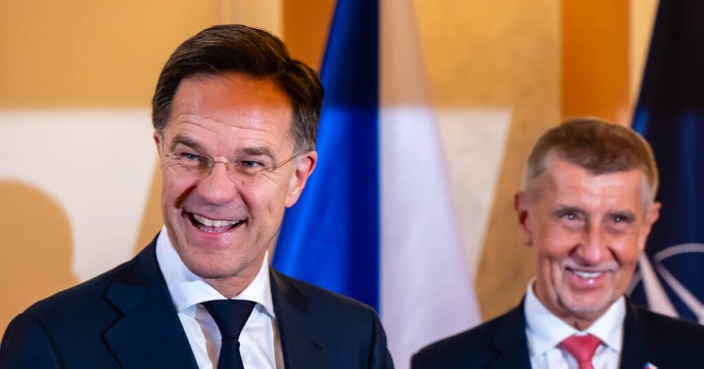 NATO chief Rutte discusses defence spending in Prague talks with PM Babiš