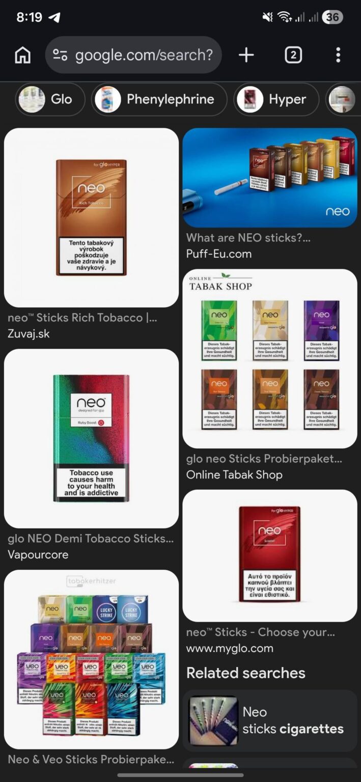 Where can I find Neo Sticks cigarettes in Kosovo somewhere?