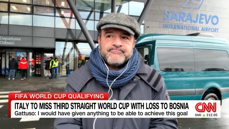 Italy to miss third straight World Cup after defeat to Bosnia