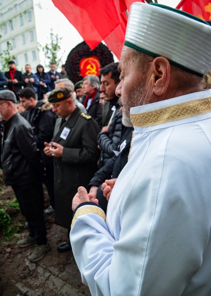 Imam-Soldier-Hammer and Sickle... From today's funeral