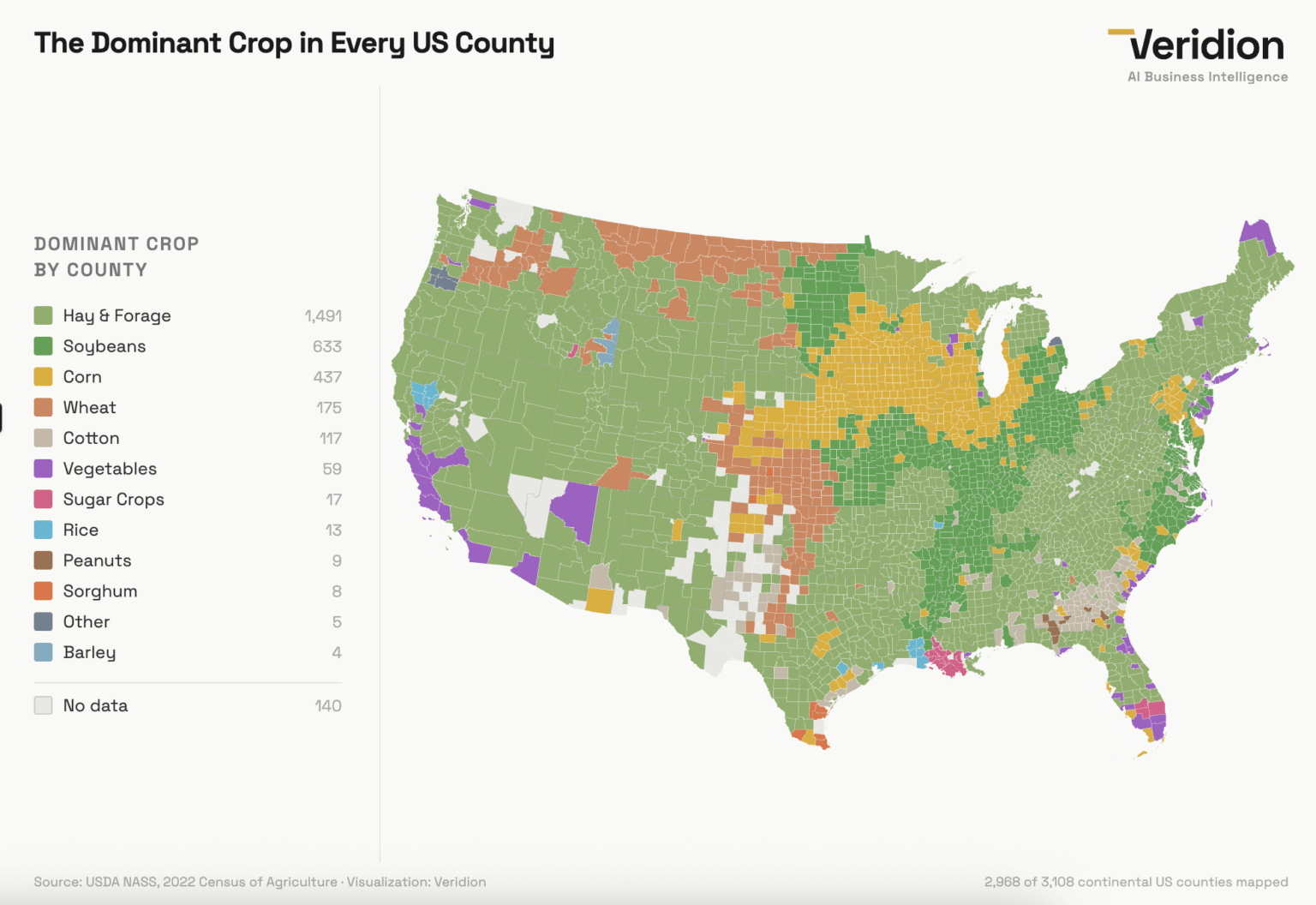 The dominant crop in every US county [OC]