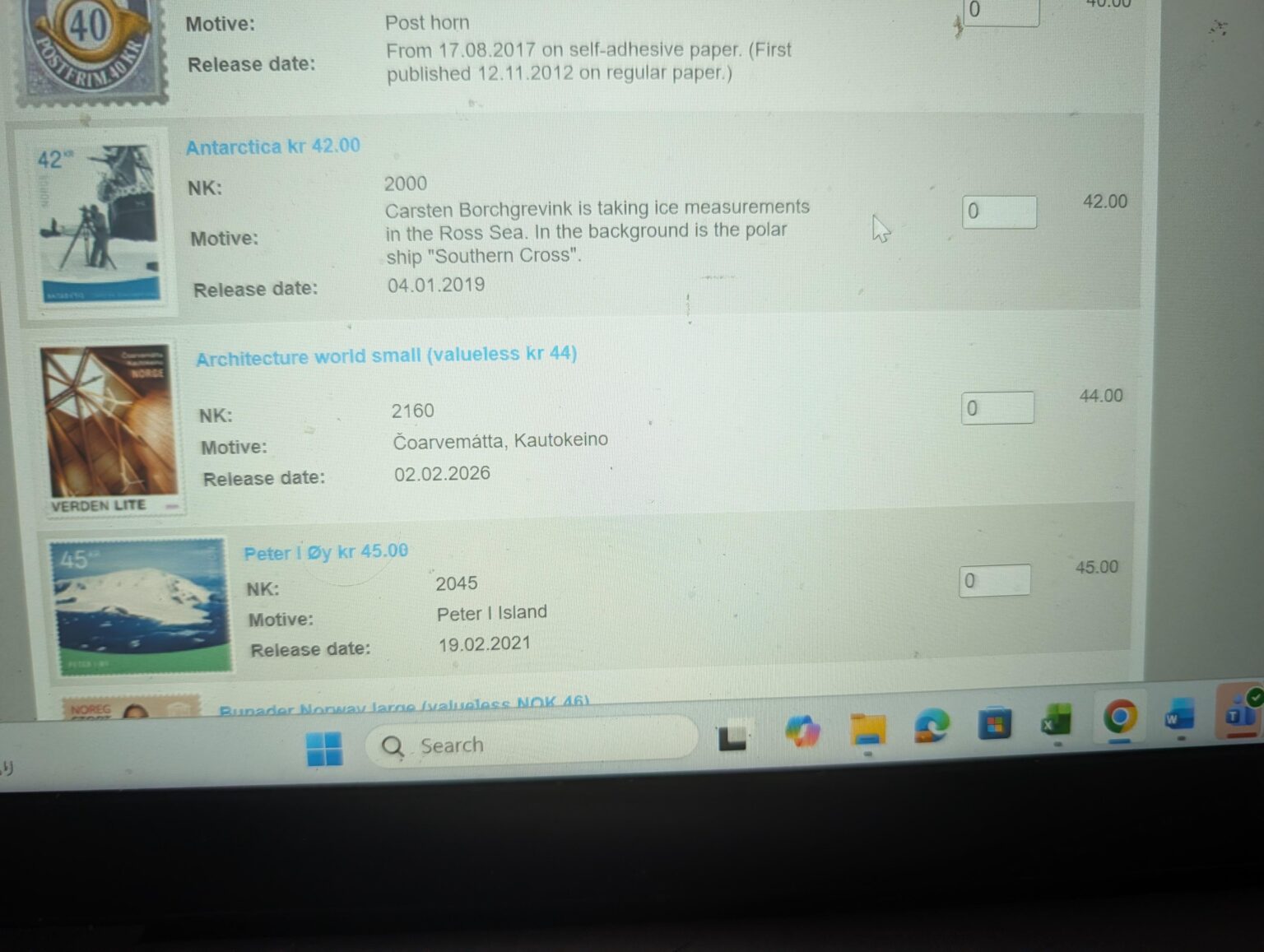 Follow up question about stamps