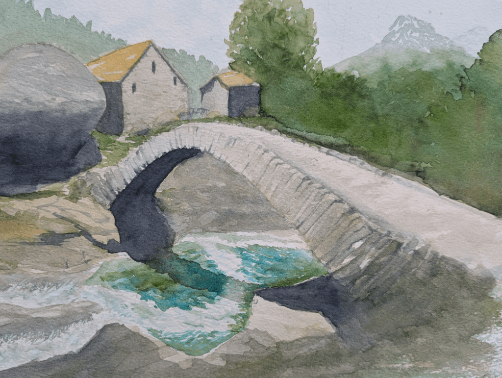 Foroglio, Ticino - Watercolor Painting