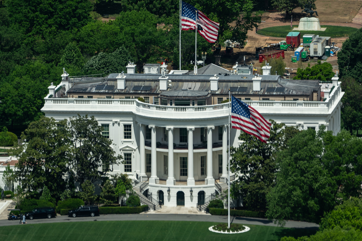 The White House is seen from the Washington Monument in Washington on April 20. [AP PHOTO/YONHAP]