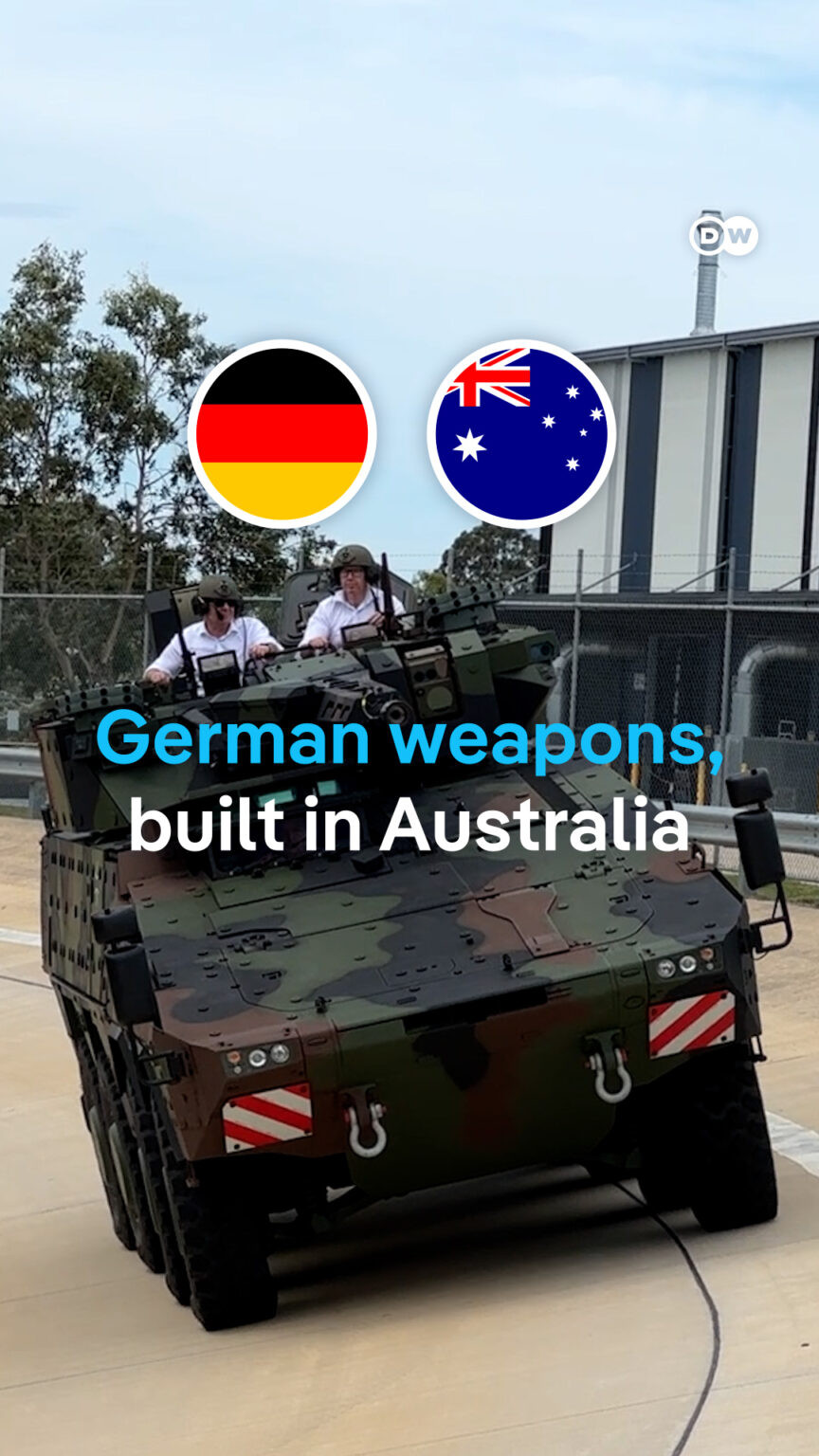 Why are German armored vehicles being manufactured in Australia and imported back to Germany? German Defense Minister Boris Pistorius recently visited the Australian headquarters of German arms manufacturer Rheinmetall to observe the production of ”Boxer” armored vehicles being rolled out under a manufacturing deal. #dwasia Why are German armored vehicles being manufactured in Australia and imported back to Germany? German Defense Minister Boris Pistorius recently visited the Australian headquarters of German arms manufacturer Rheinmetall to observe the production of ''Boxer'' armored vehicles being rolled out under a manufacturing deal. #dwasia