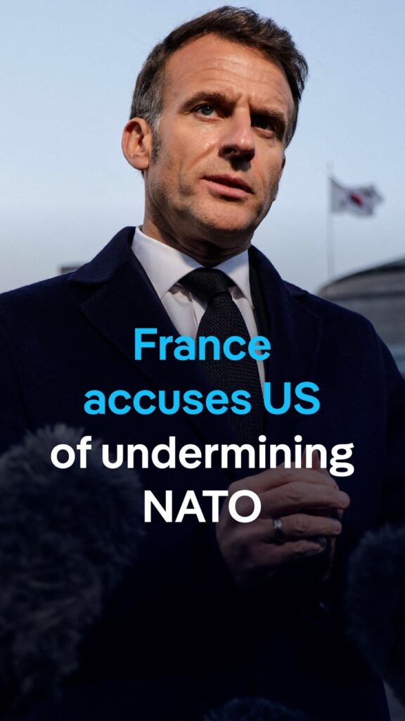 During a state visit to South Korea, French President Emmanuel Macron reacted to US President Donald Trump’s latest comments on NATO. In an interview with British newspaper The Telegraph, Trump called the defense alliance a “paper tiger”, saying he is considering pulling out. #dwnews