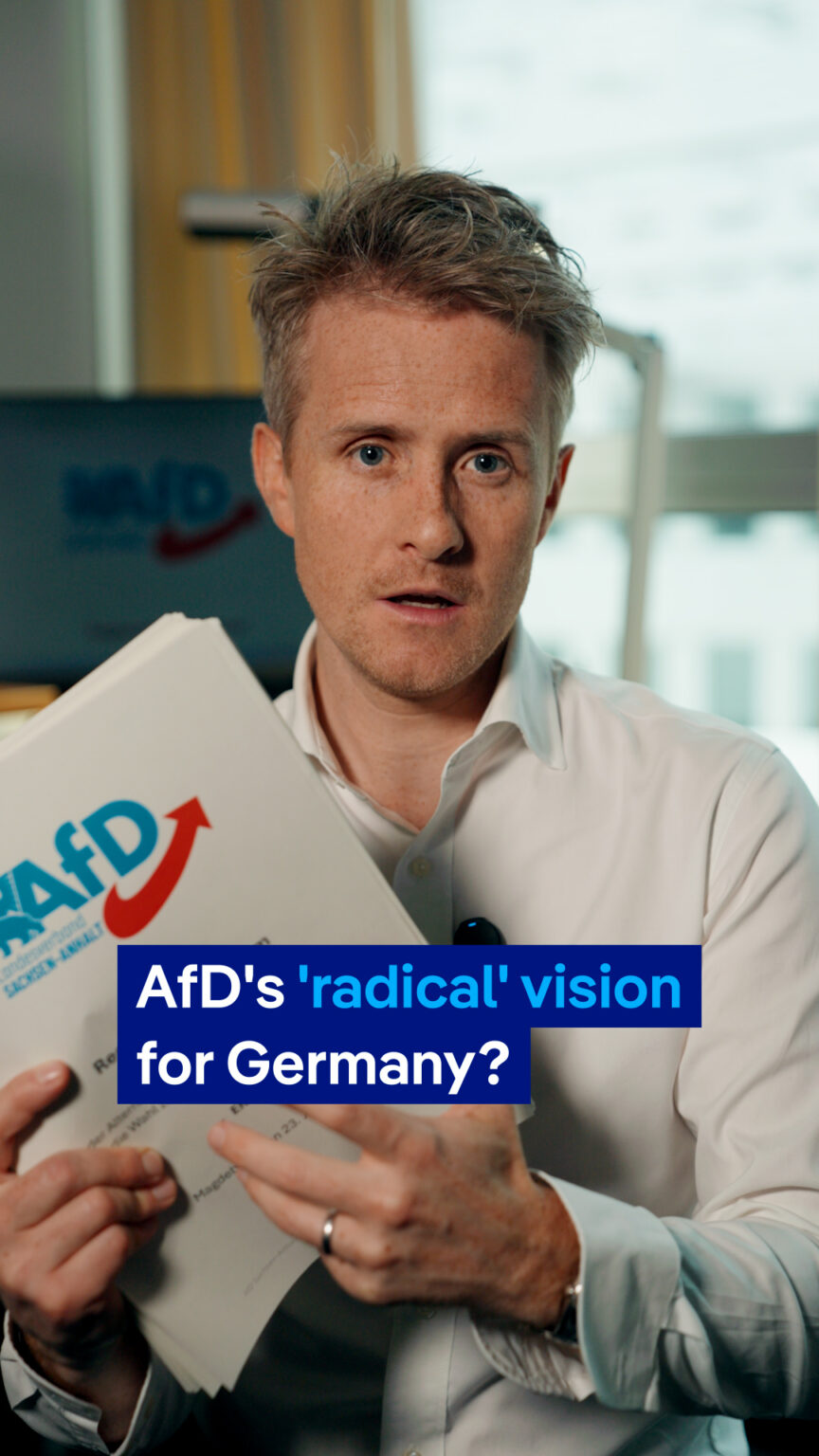 The far-right Alternative for Germany (AfD) has revealed its manifesto ahead of upcoming regional elections. Local church leaders have condemned it as an attack on human dignity. The man behind it says it's a blueprint for the whole country. #DReel