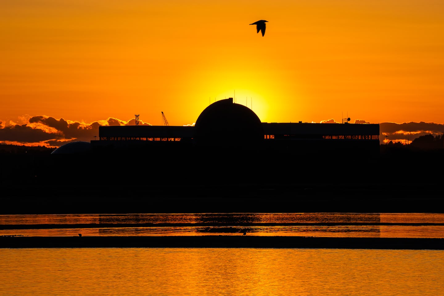 Sunset at Seabrook Station.