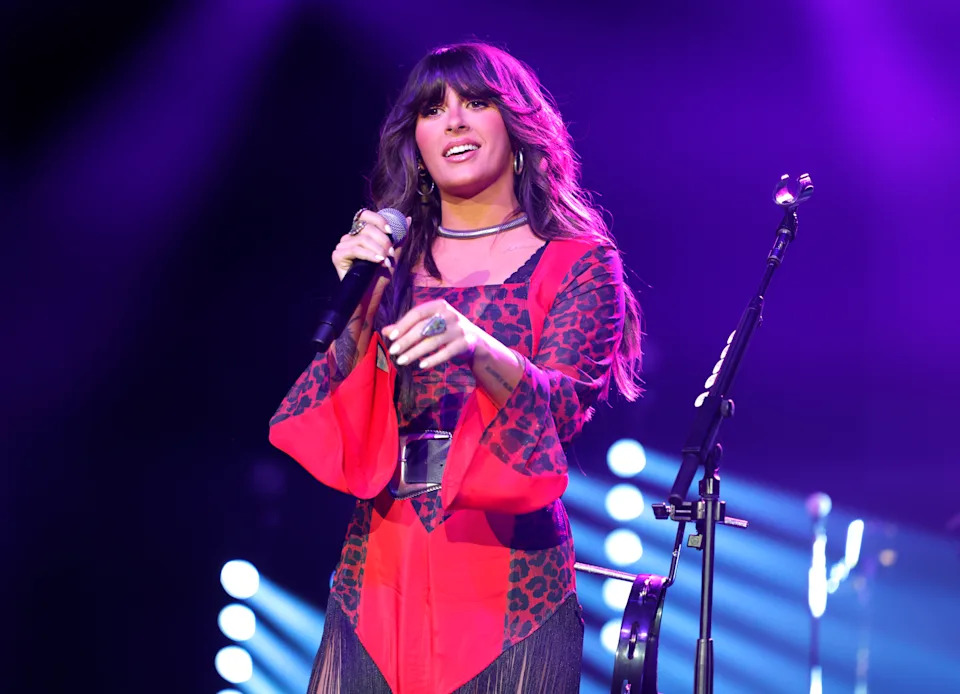 NASHVILLE, TENNESSEE - MARCH 20: Ella Langley performs at Omni Nashville Hotel on March 20, 2026 in Nashville, Tennessee. (Photo by Jason Kempin/Getty Images)