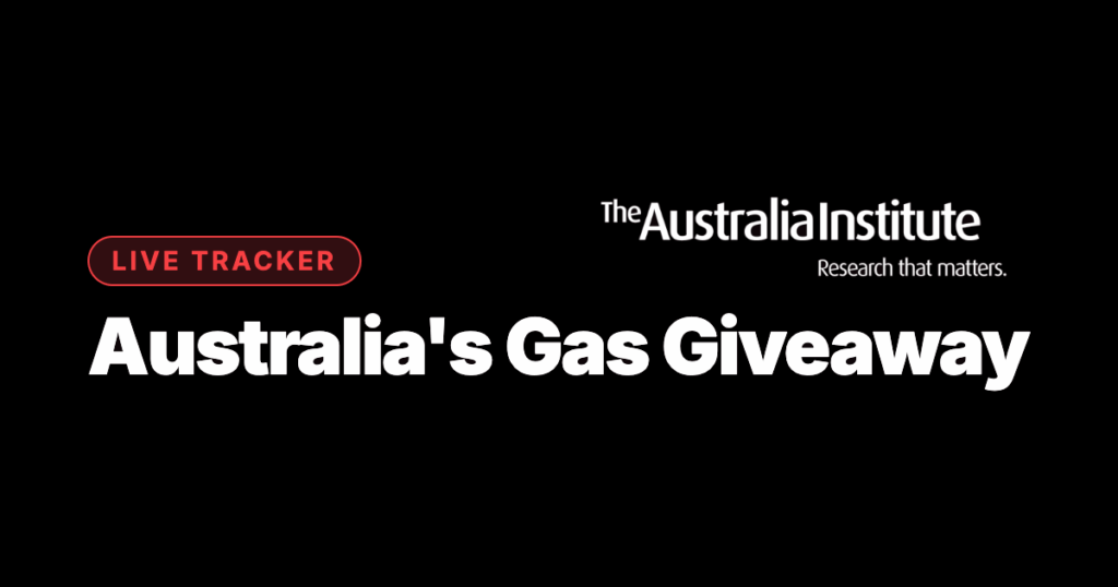 Australia's Gas Giveaway — Live Revenue Tracker