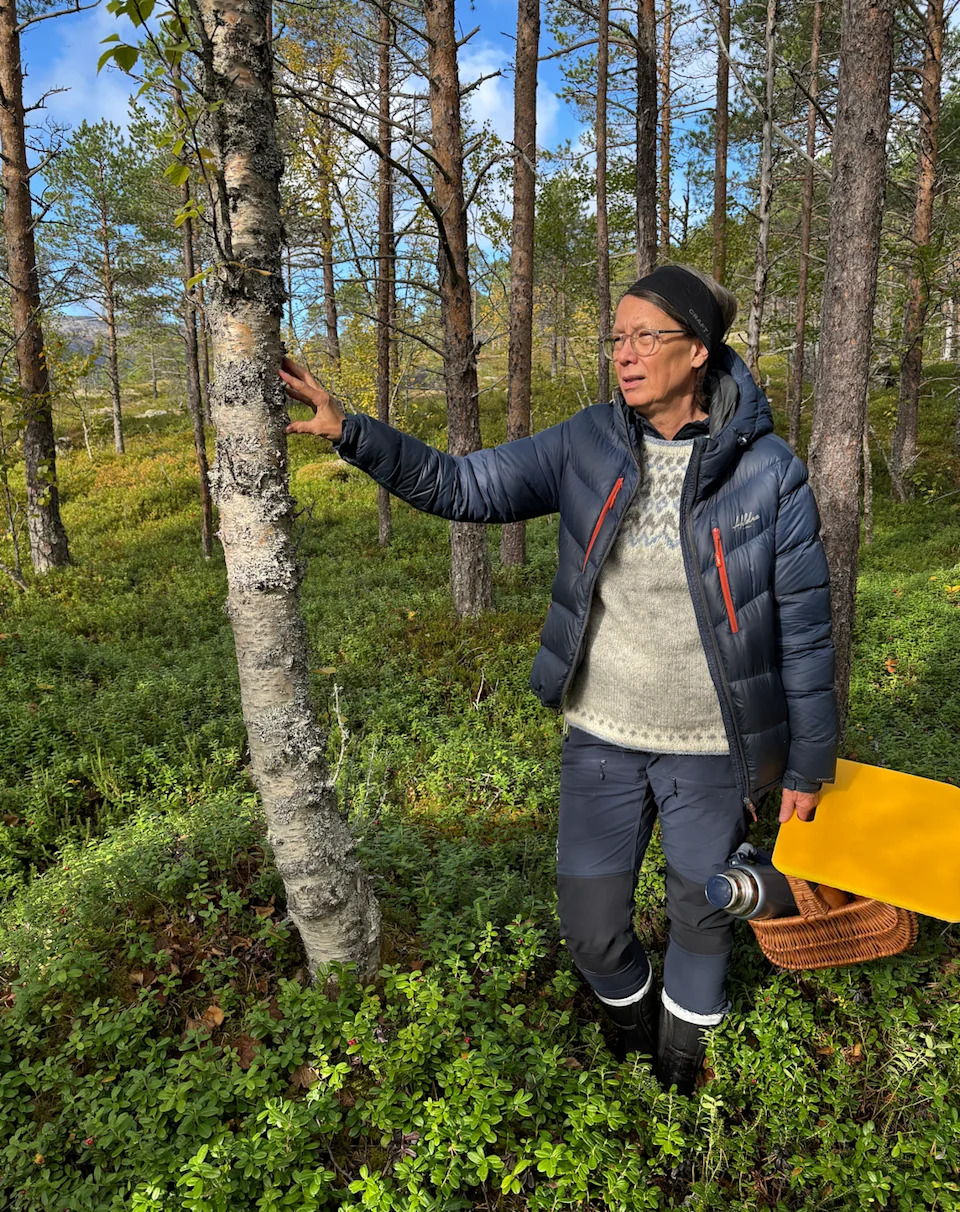 anna forest bathing in northern norway