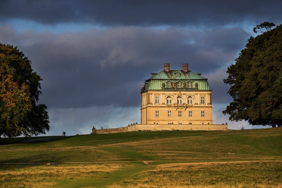 Hermitage, 18th century royal hunting lodge in Baroque style at Jaegersborg Dyrehaven.